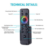 BTF-LIGHTING RGBCCT RC03RFB RF Remote 4-Zones Group Control | PWM LED Controller for LED Strips | Compatible with Alexa, Google Home, Smart Life & Tuya Smart APP
